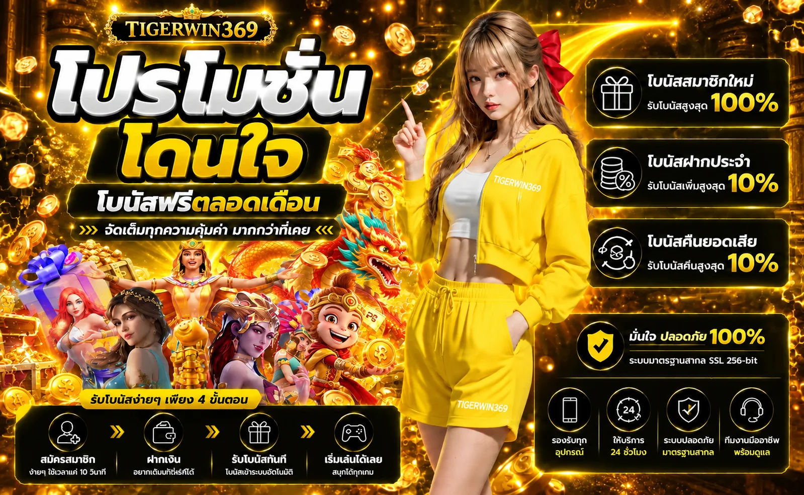 TIGERWIN369 ทางเข้าเว็บหลัก | สล็อต บาคาร่า คาสิโน